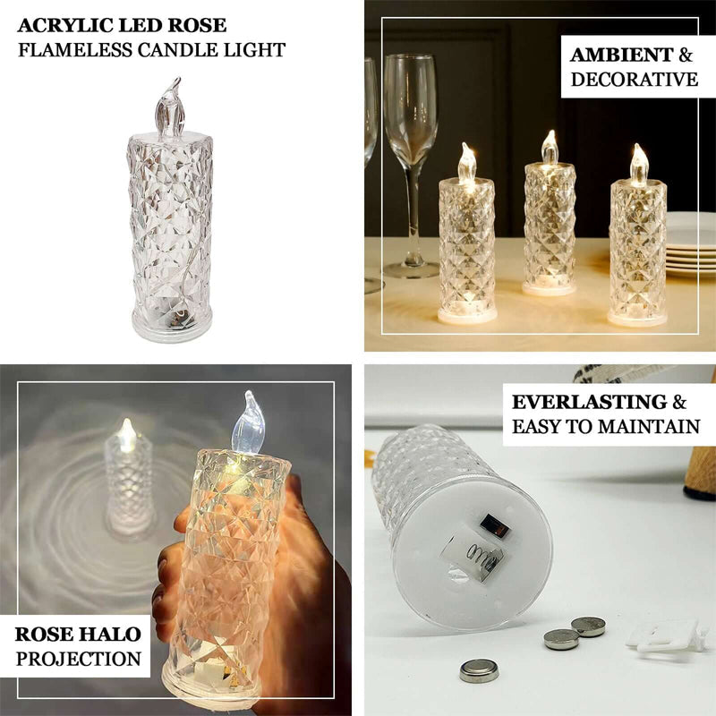 ✨ Crystal Rose Candle Light – Romantisk glød uten rot