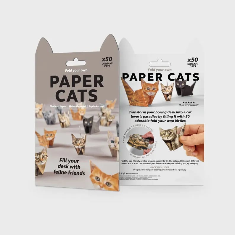 🐱 Supersøte DIY Papirkatter Sett