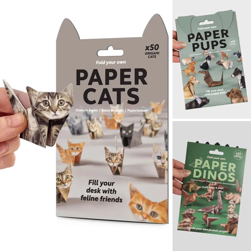 🐱 Supersøte DIY Papirkatter Sett