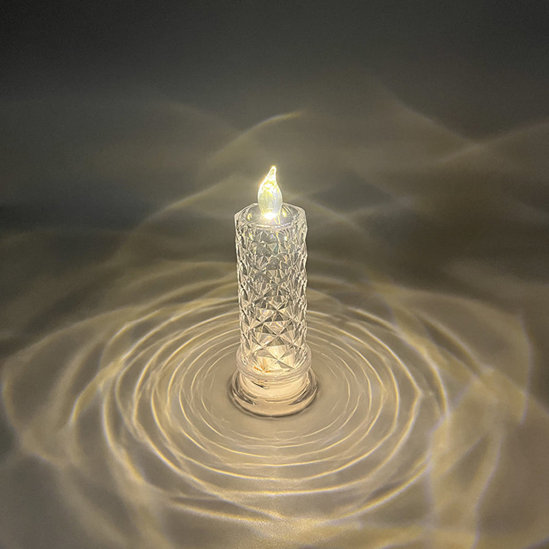 ✨ Crystal Rose Candle Light – Romantisk glød uten rot