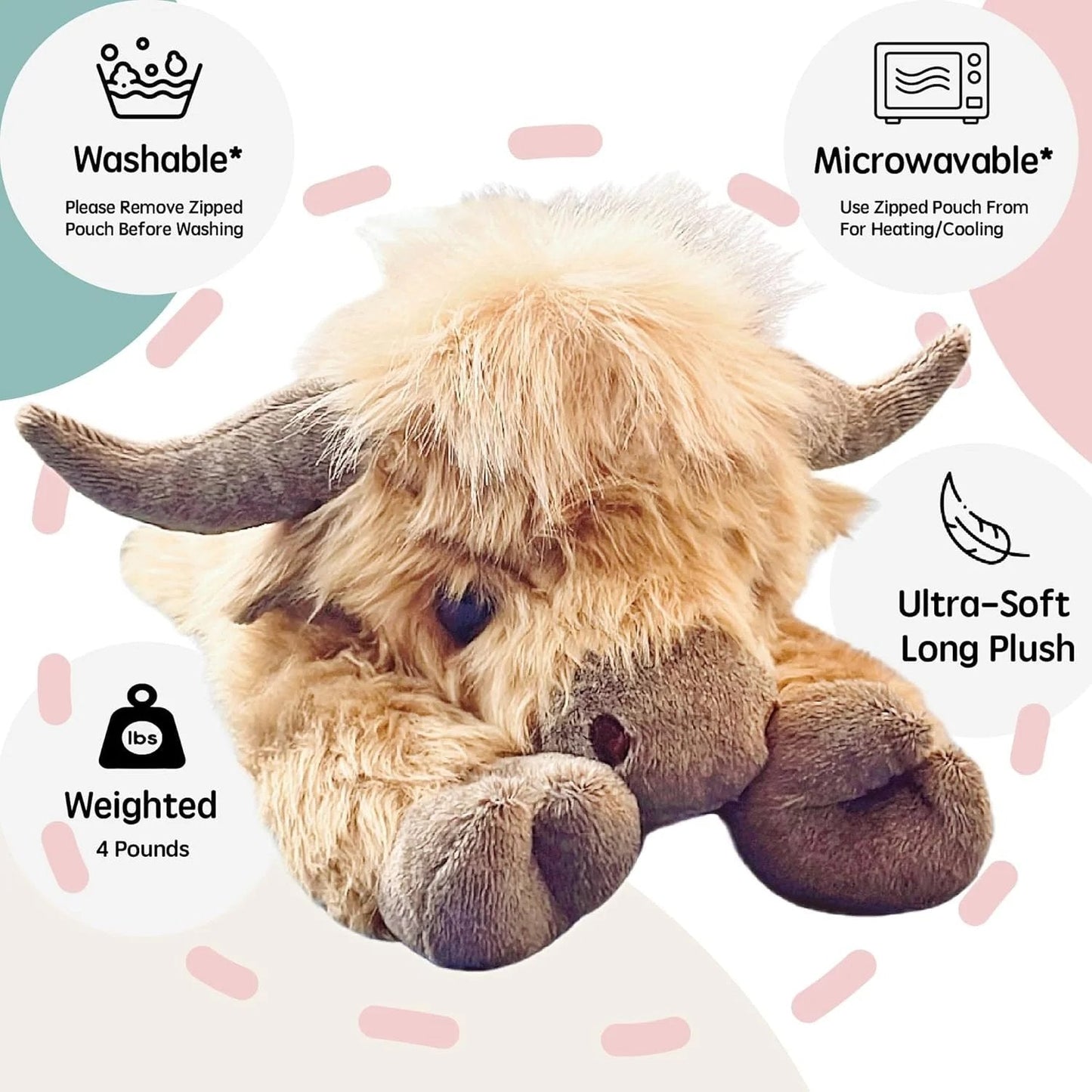 🔥SISTE DAG 49% RABATT - 🎁Søt tegneserie-Highland-ku koseleke
