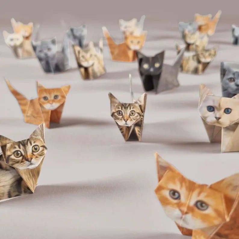 🐱 Supersøte DIY Papirkatter Sett