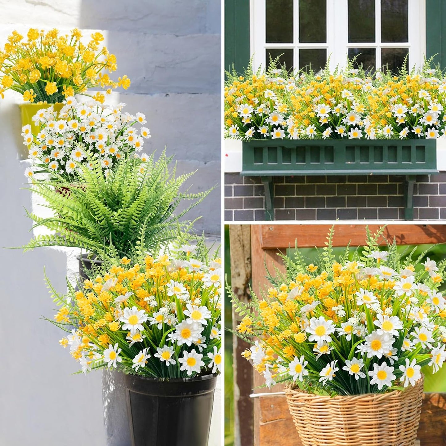 ‌Konstgjorda prästkragar för utomhusbruk 💐