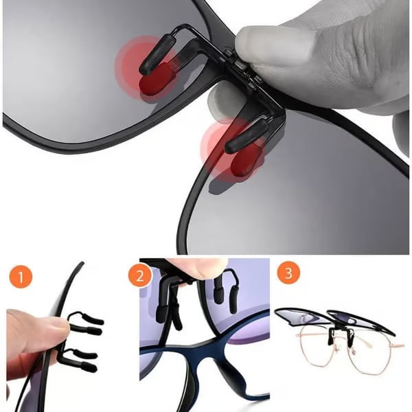 😎🔥 Supertilbud! 39 % rabatt! – Splitter nye polariserte oppklappbare clip-on-briller😍