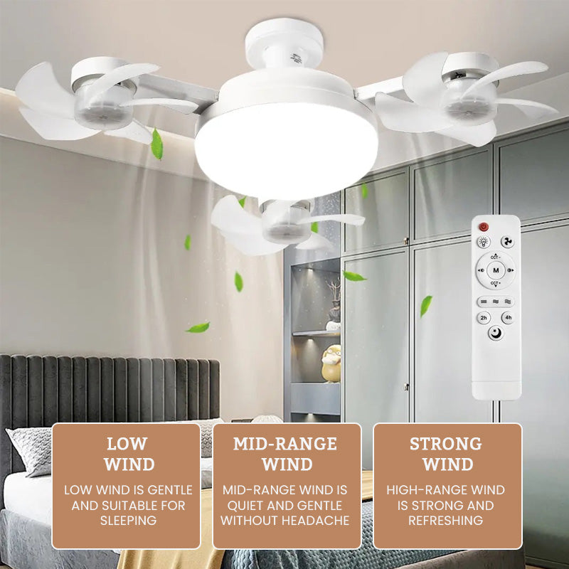 Smart dronetakvifte med lys