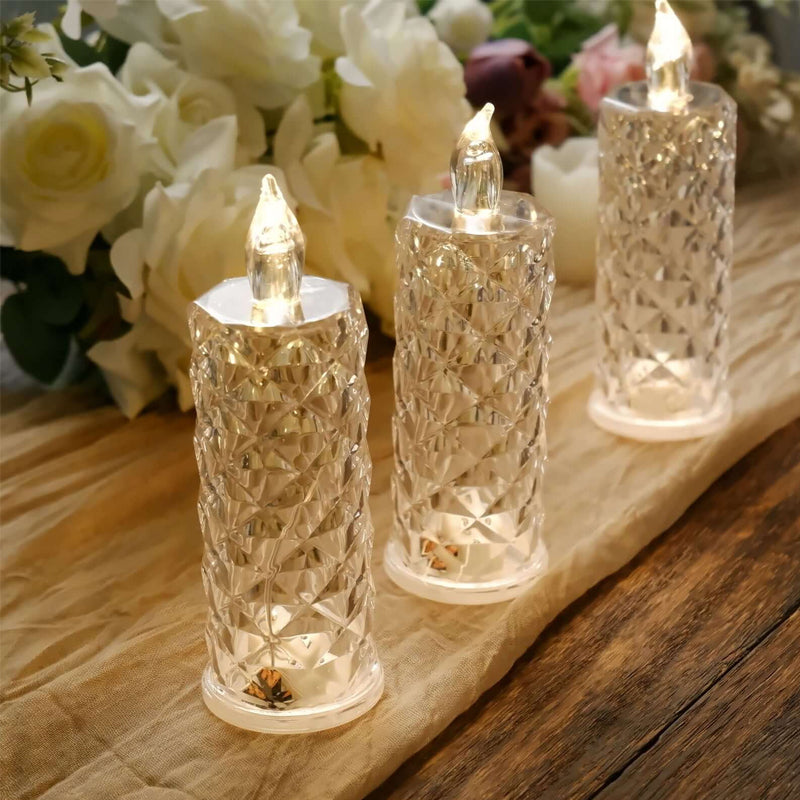 ✨ Crystal Rose Candle Light – Romantisk glød uten rot