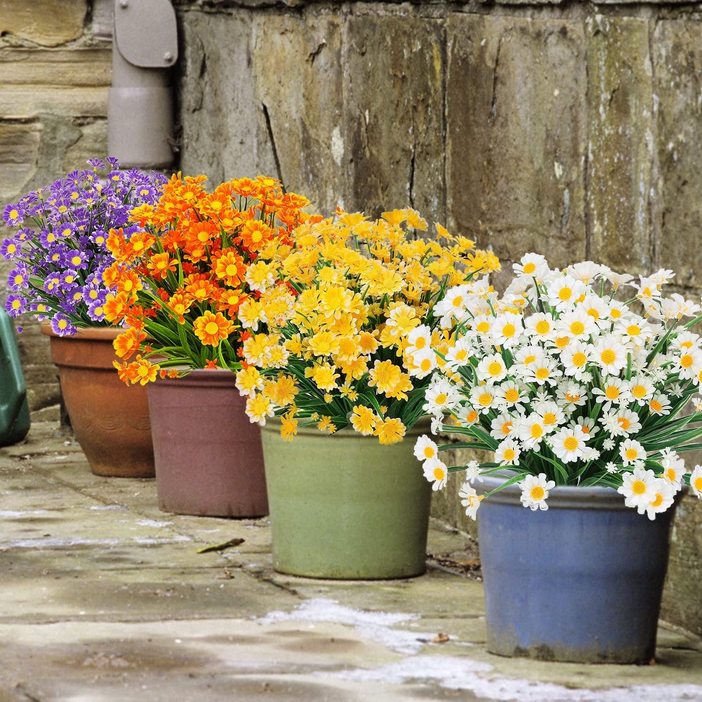 ‌Konstgjorda prästkragar för utomhusbruk 💐