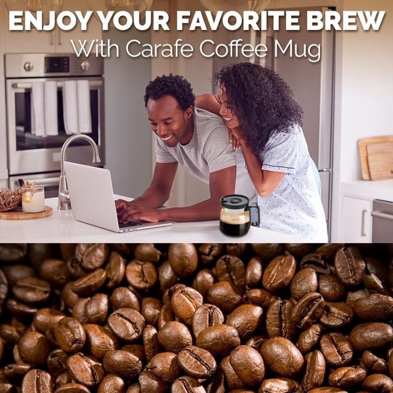 💕49% RABATT💖☕ 16 oz glasskaffekopp – Kaffekanne-stil
