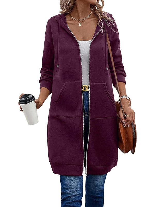 🔥Dame Casual Fleece Hettegensere med Glidelås – Kjøp To, Gratis Frakt