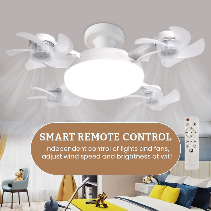 Smart dronetakvifte med lys