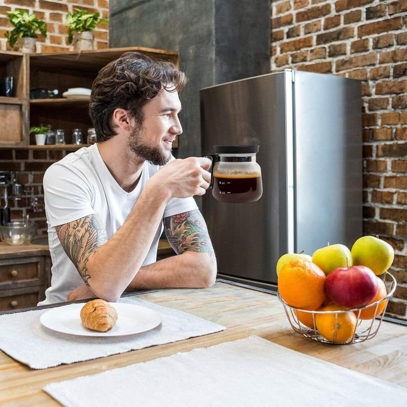 💕49% RABATT💖☕ 16 oz glasskaffekopp – Kaffekanne-stil