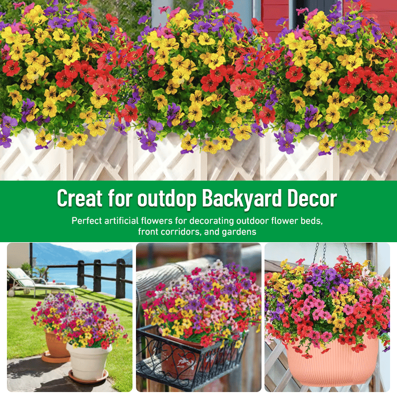 ✨Ukens spesialpris: kun 49 kr💥Livlige, UV-bestandige kunstige blomster🌺