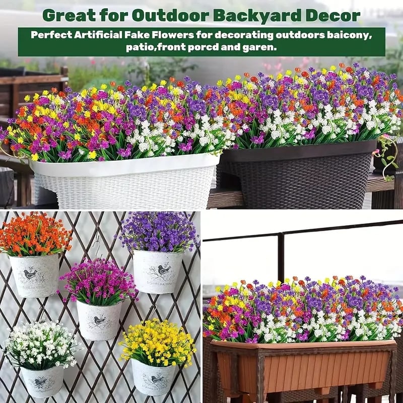 ✨Ukens spesialpris: kun 49 kr💥Livlige, UV-bestandige kunstige blomster🌺